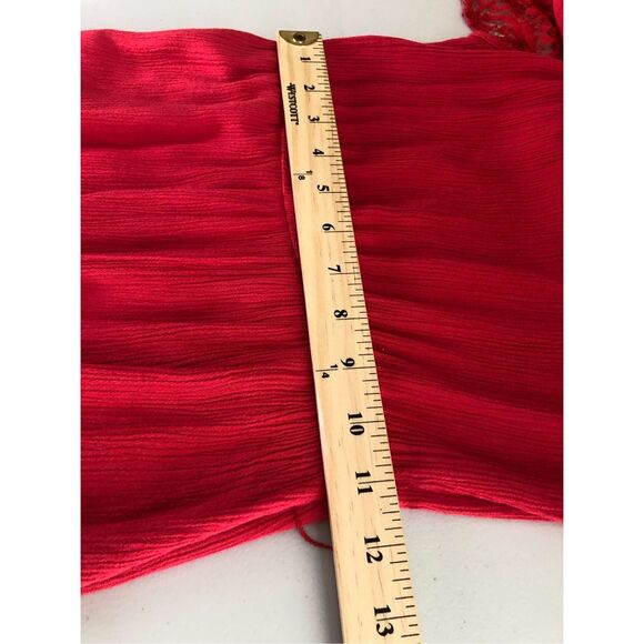 MAUDE DRESS RED ELASTIC WAIST Off Shoulder Size S - Picture 8 of 13